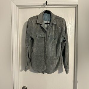 Jones New York | Light Gray suede jacket | Size 14